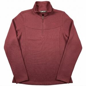 The North Face Womens Crescent Sunset Quarter Zip Fleece Pullover Purple S Large